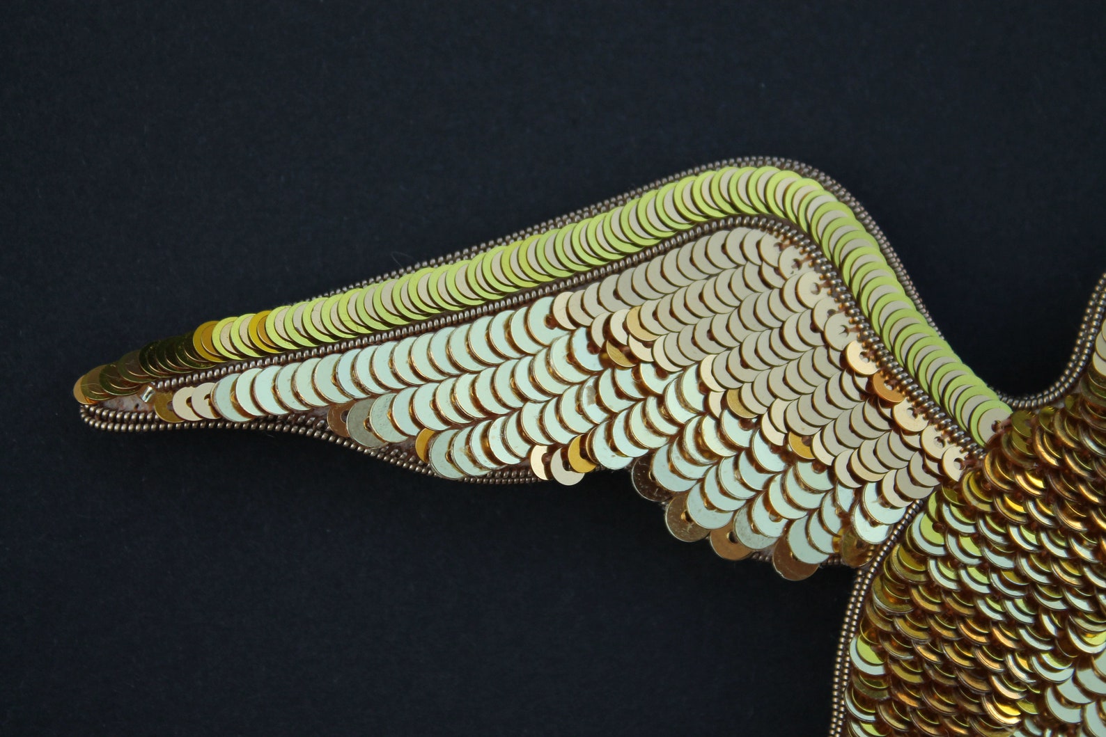 Dove Brooch, Embroidered Lady Gaga Inauguration Golden Dove Brooch Etsy