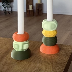Modular candle holder – individually combinable design – incl. candle – Made in Germany