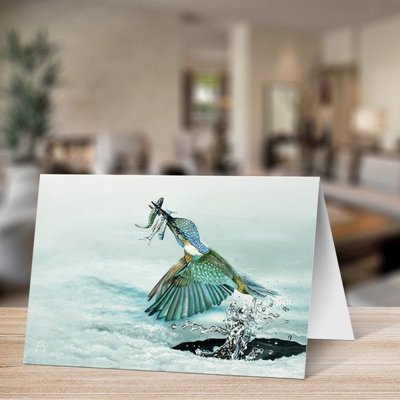 Ice Fishing Greetings Card Print of Original Oil on Canvas - Etsy