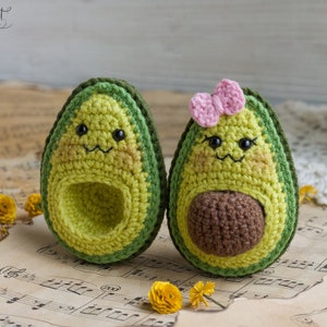 Mini Avocado Speelgoed Haak DIY Patroon Ik ben zwanger Amigurumi Haak PDF Patroon Oekraïense verkoper winkel Oekraïne digitale PDF Crafter cadeau volwassene