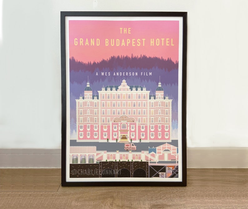 The Grand Budapest Hotel inspired Digital Art Print 