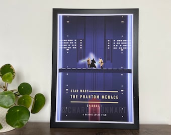 Star Wars Episode 1: The Phantom Menace inspired Giclée Art Film Print