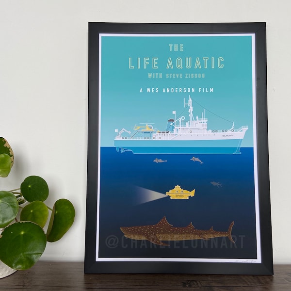 The Life Aquatic inspirierter Digital Art Film Print