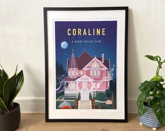 Coraline inspired Giclée Art Film Print