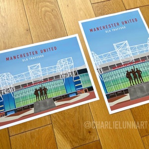 Impresión de arte Manchester United Old Trafford Giclée