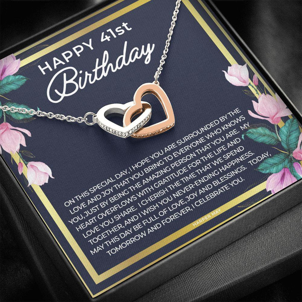 41st Birthday Necklace Turning 41 Years Old Birthday Gift | Etsy