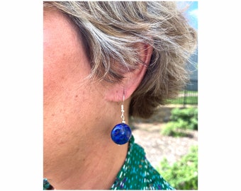 Blue Lapis dangle earrings