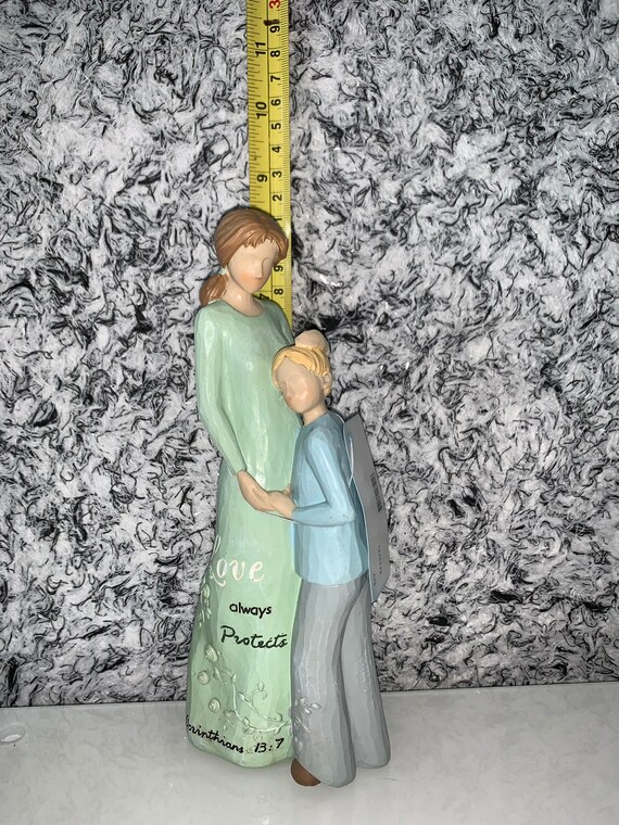Redused Price Resin Figurine Mother And Son Like Willow Tree Etsy