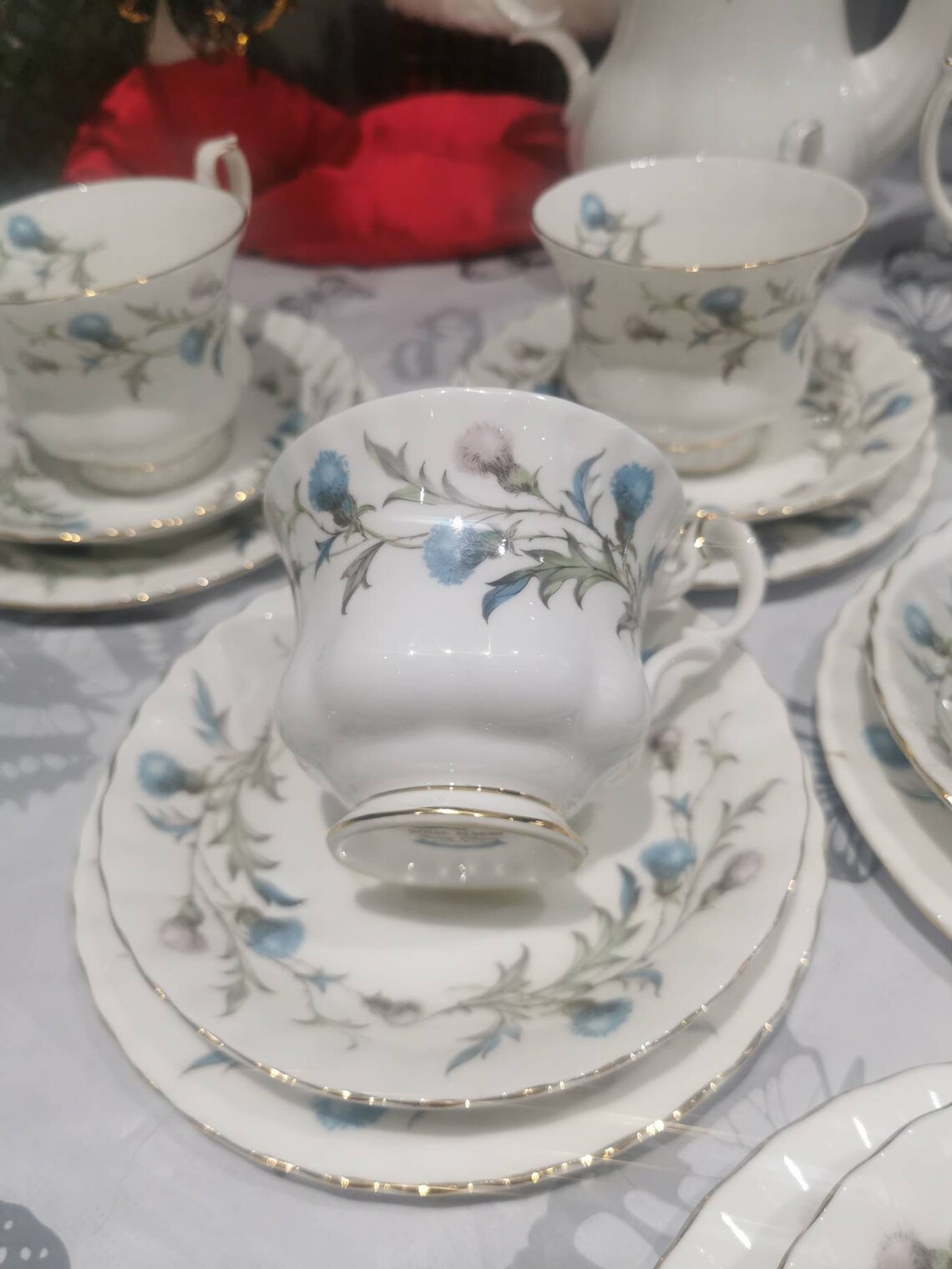 Beautiful Elegant Royal Albert Brigadoon tea set. Vintage Etsy