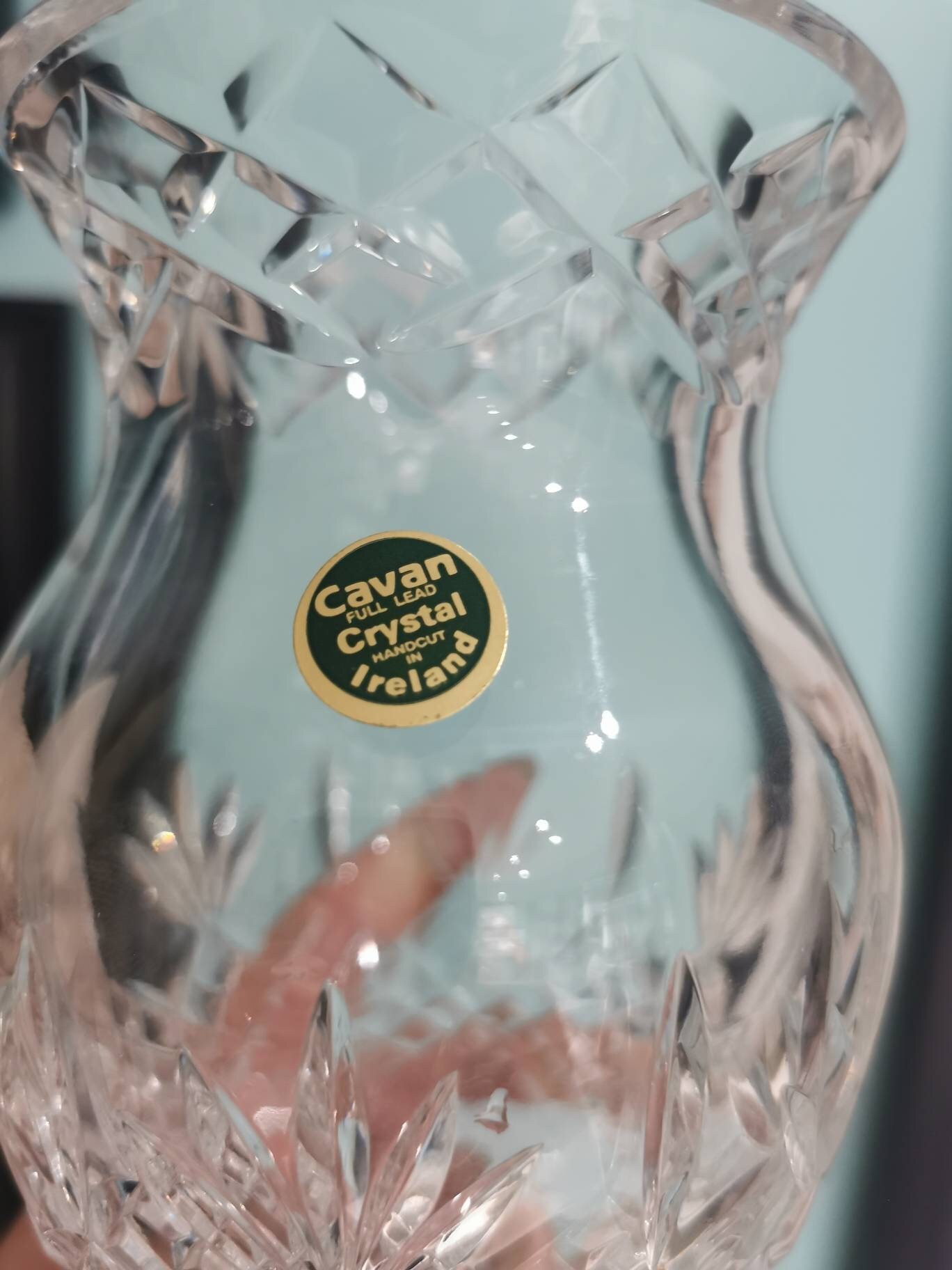 Beautiful Large Cavan Crystal Vase. Collectible Irish Crystal Etsy