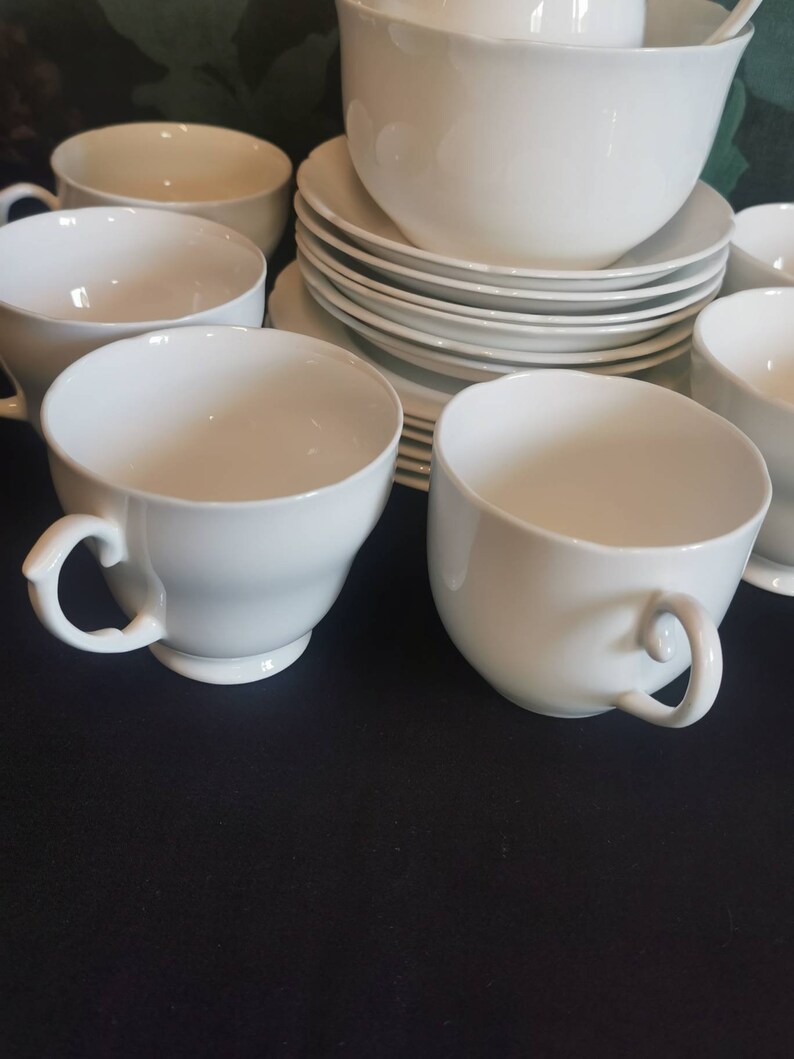 Simple but Elegant White Bone China Tea Set. Unbranded 20 Etsy UK