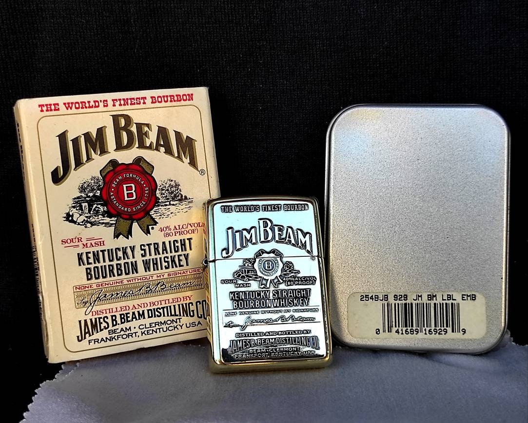 Zippo Lighter Vintage Jim Beam Bourbon Whiskey Brass 2000 - Etsy