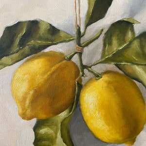 LEMONS 1 Original Oil Painting Still Life. One of a Kind Fruit Lemon ...