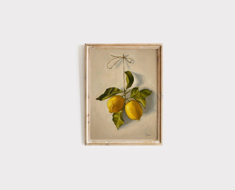 LEMONS 1 Original Oil Painting Still Life. One of a Kind Fruit Lemon ...