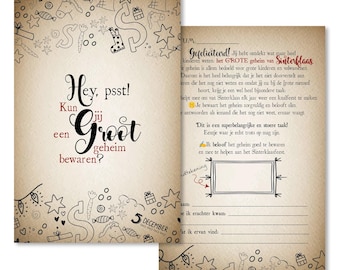 Het grote geheim van Sinterklaas - Contract Sinterklaas - Sinterklaas voor Grote kinderen
