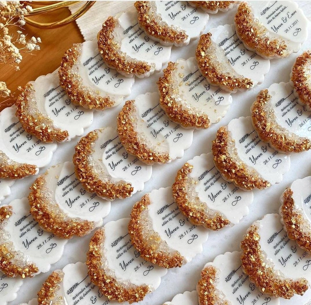 Golden Luxury Baptism Favor Christening Epoxy Baptism Etsy