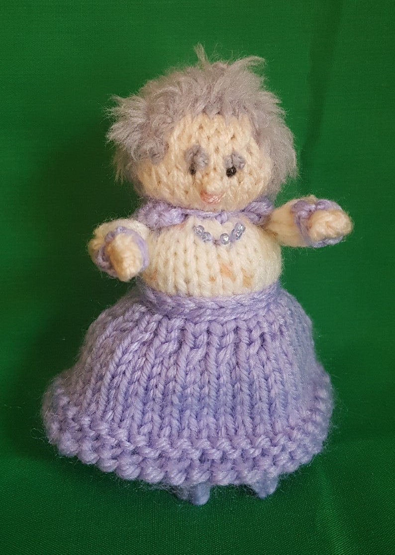 Knitted Grandma Doll Etsy