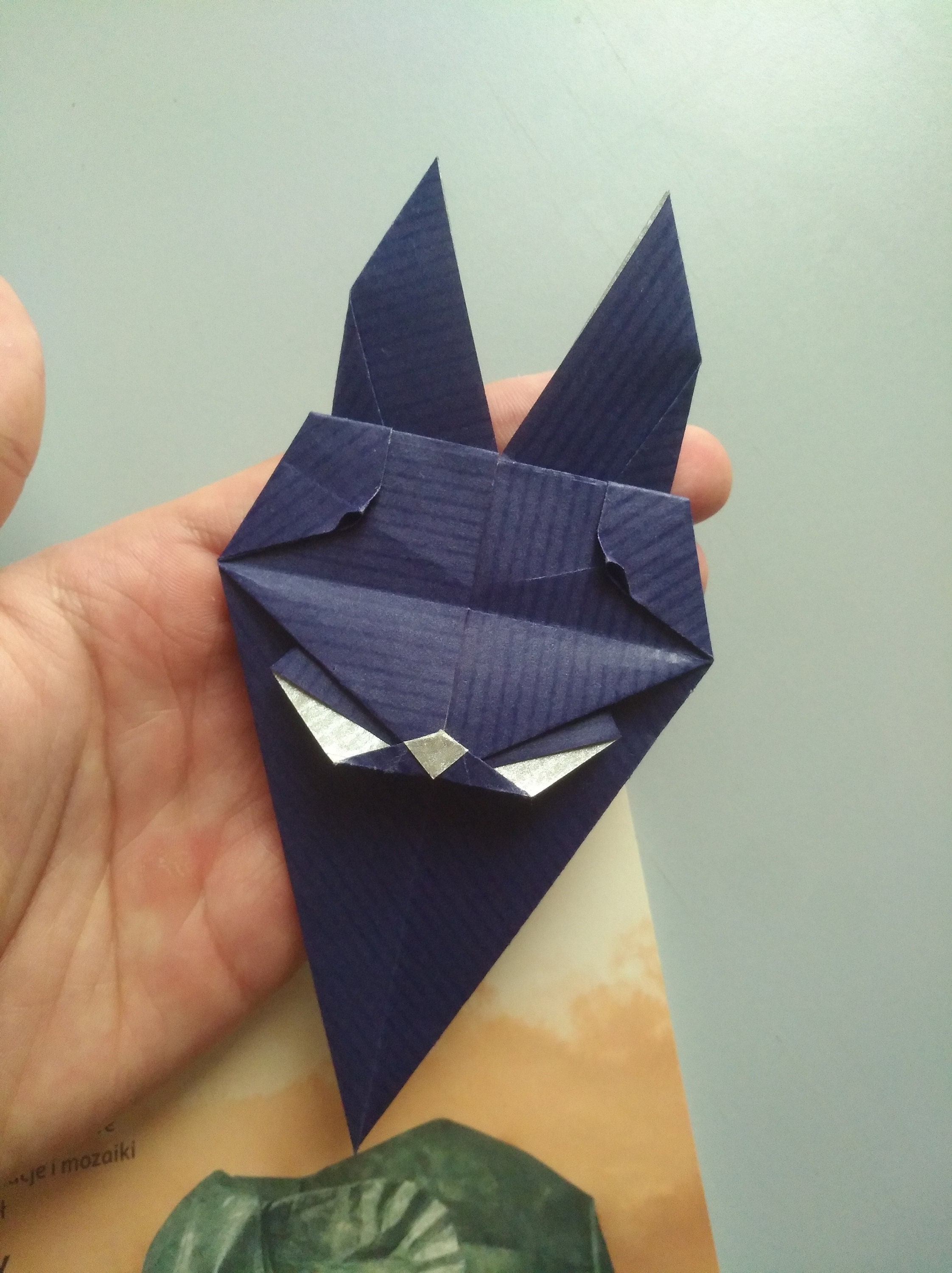 Paper Rabbit Bookmark Handmade Origami Bookmark With a Rabbit Face. Perfect Gift for - Etsy
