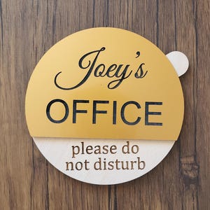 Plaque de bureau personnalisée - Travail à domicile, Ne pas déranger, réunion en cours, Plaque de porte, Statut de confidentialité pour bureau à domicile ou entreprise, En session