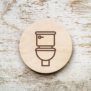 Unisex Toilet Door Sign / WC Sign / Restroom Door Sign / Toilet Plaque / Toilets Sign