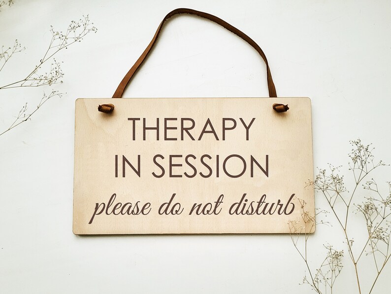 Therapy in Session Sign / Please Do Not Disturb / Custom Door Hanger ...