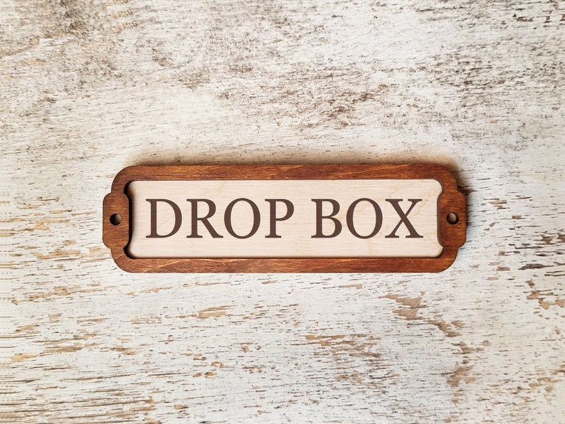Drop Box Door Sign / Door Plaque / Signs for Business / Door Signs ...