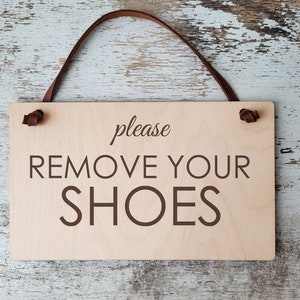 Remove shoes sign / Leave Your Shoes at the Door / Do not disturb / Custom door hanger / Personalized Door sign / Doorbell Signs