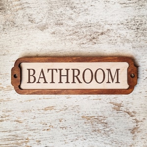 Bathroom Door Sign / Private entry signage / Vintage Toilet sign / Do not enter sign / Informative signs for business or home