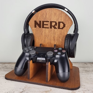 Headphone and controller stand / Gamer Gift / Gaming Station / Gamer Headset Holder