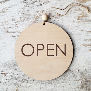 Office Open Closed Sign / Double sided sign / Business Open Sign / Office Decor / Personalized Door sign / Custom Text Sign