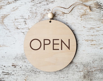 Office Open Closed Sign / Double sided sign / Business Open Sign / Office Decor / Personalized Door sign / Custom Text Sign