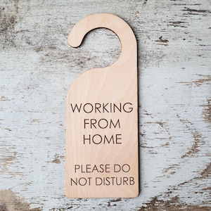 Ne pas déranger - Affichette de porte personnalisée, Plaque de porte de bureau, En session, Réunion en cours, Interdiction de solliciter, Plaque personnalisée | Travail à domicile