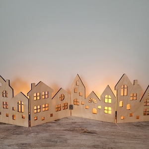 Christmas houses / Xmas town decoration / Christmas village / Christmas light decor / Christmas decoration / Fireplace decor