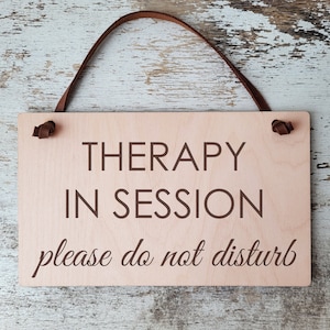 Therapie Sitzung Zeichen / Bitte nicht stören / Personalisierter Türschild / Türschild