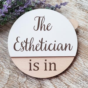 Business Sign - Custom Logo Door Sign, Small Business In Progress Sign, Salon & Office Door Hanger, Massage, Counselling, Quiet Zone Sign