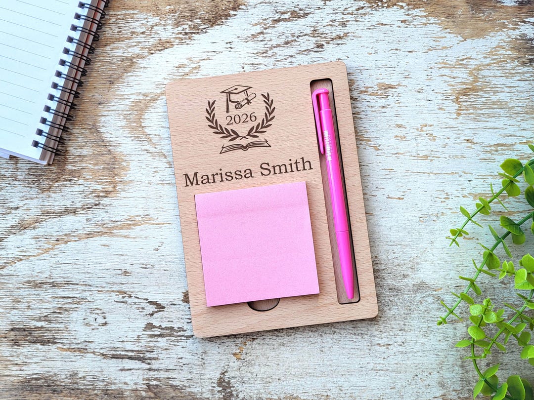 Graduation Sticky Note Graduation Desk Gift - Sticky Note Holder - Etsy