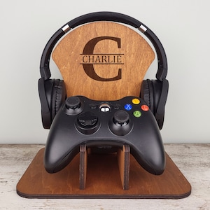 Headphone and controller stand / Gamer Gift / Gaming Station / Gamer Headset Holder