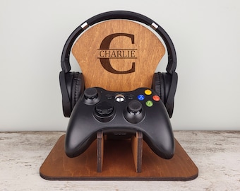 Headphone and controller stand / Gamer Gift / Gaming Station / Gamer Headset Holder