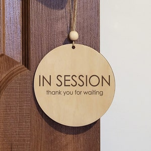Enseigne In Session, Accroche-porte de bureau, Enseigne personnalisée
