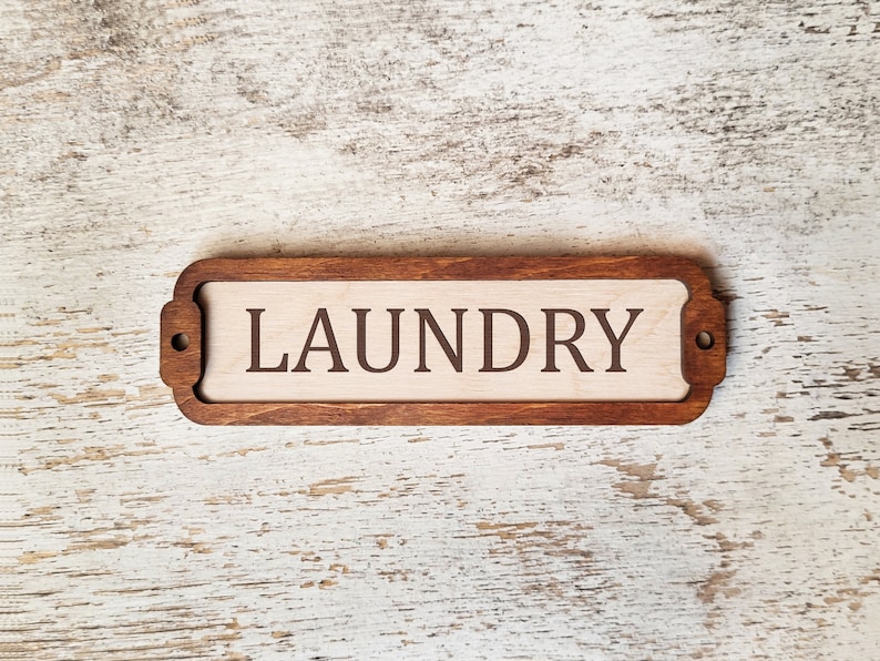 Laundry Door Sign / Door Plaque / Vintage Sign / Door Topper / Home