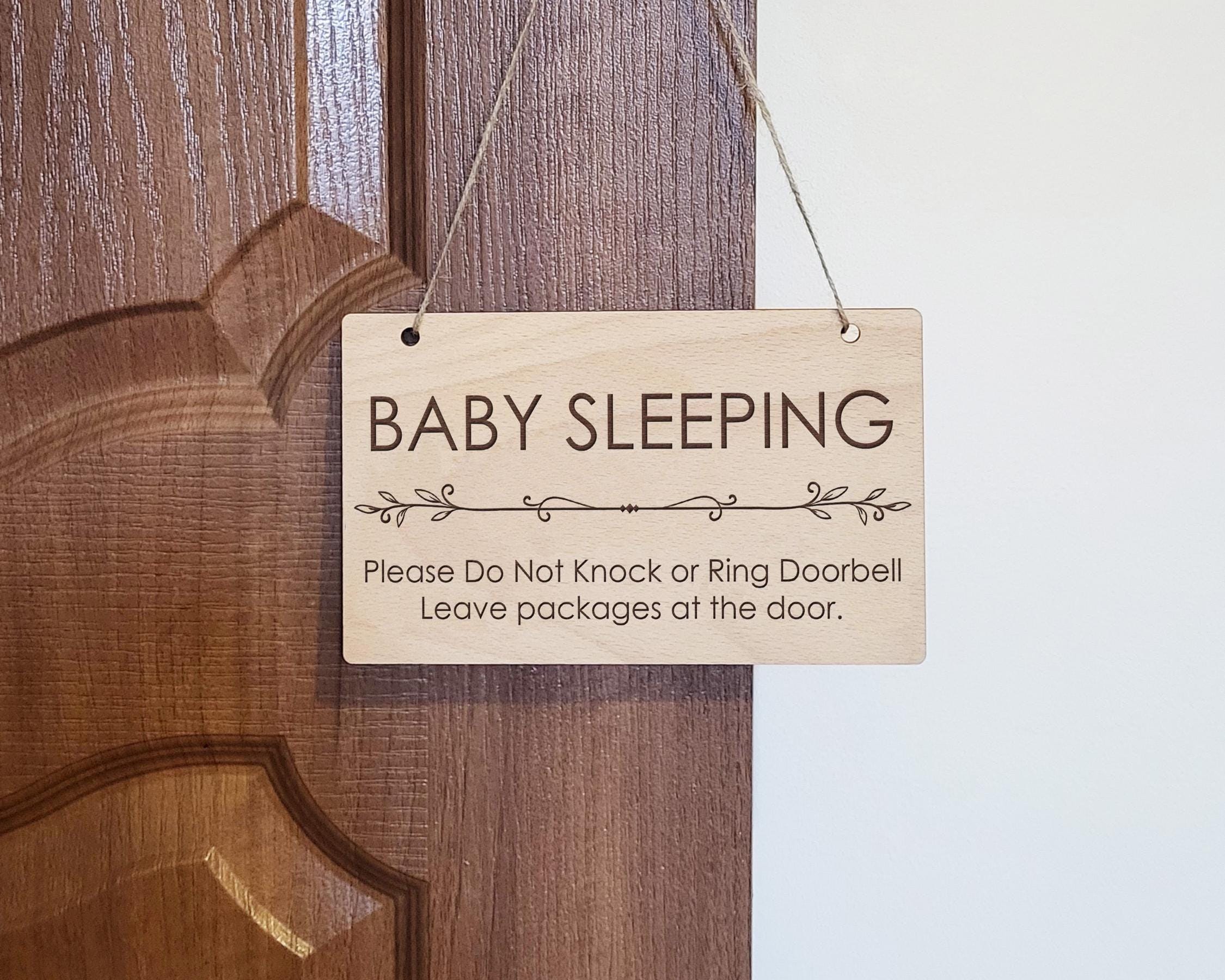 Baby Nap in Progress Sign - Quiet Please - Nursery Door Decor - Do Not ...
