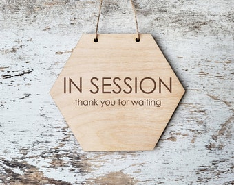 In session sign / Please Do not disturb / Custom door hanger / Therapy in session / In a Meeting Sign / Personalized Door sign
