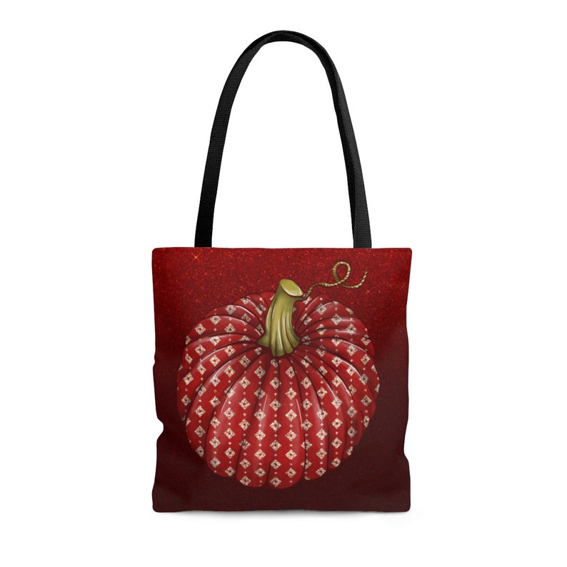 Gothic Tote Bag Halloween Pumpkin Tote Pumpkin Art Print Red Goth Tote Bag Vampire Bag Fashion Goth Tote Womens Shoulder Bag Gift For Her