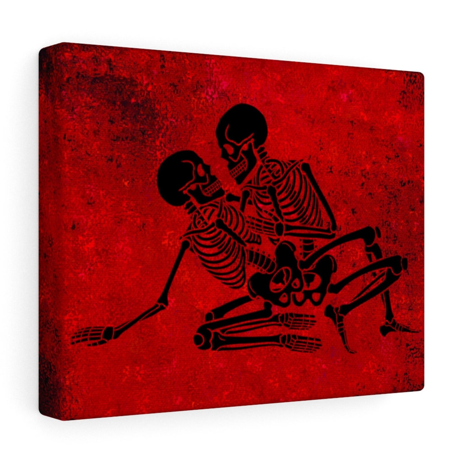 Gothic Skull Wall Art Goth Skull Home Decor Canvas Goth | Etsy