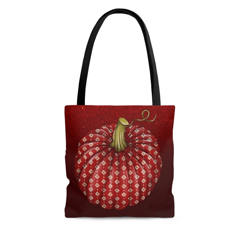 Gothic Tote Bag Halloween Pumpkin Tote Pumpkin Art Print Red Goth Tote Bag Vampire Bag Fashion Goth Tote Womens Shoulder Bag Gift For Her