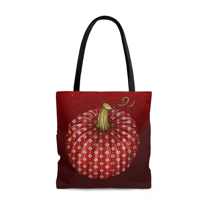 Gothic Tote Bag Halloween Pumpkin Tote Pumpkin Art Print Red Goth Tote Bag Vampire Bag Fashion Goth Tote Womens Shoulder Bag Gift For Her