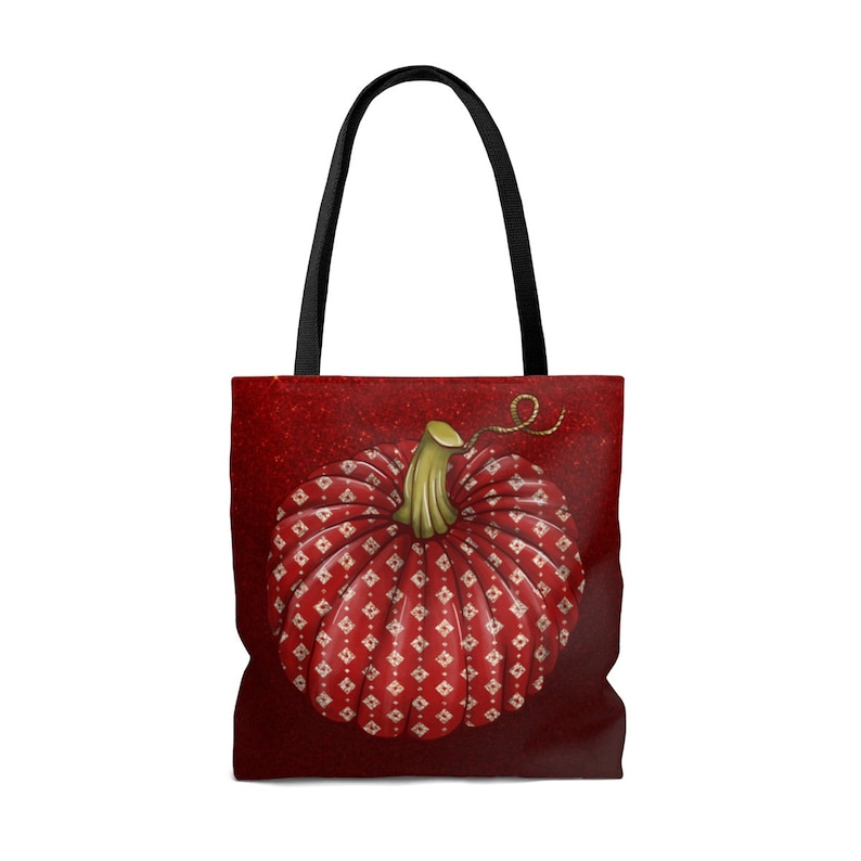 Gothic Tote Bag Halloween Pumpkin Tote Pumpkin Art Print Red Goth Tote Bag Vampire Bag Fashion Goth Tote Womens Shoulder Bag Gift For Her