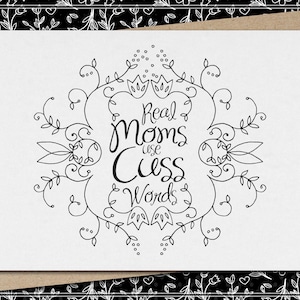 real moms use cuss words // funny and sarcastic mother&#39;s day greeting card