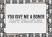 you give me a heart boner - an affection erection // funny & sarcastic love greeting card for her // mature 