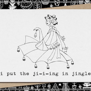 i put the ji-i-ing in jingle // funny and sarcastic christmas card